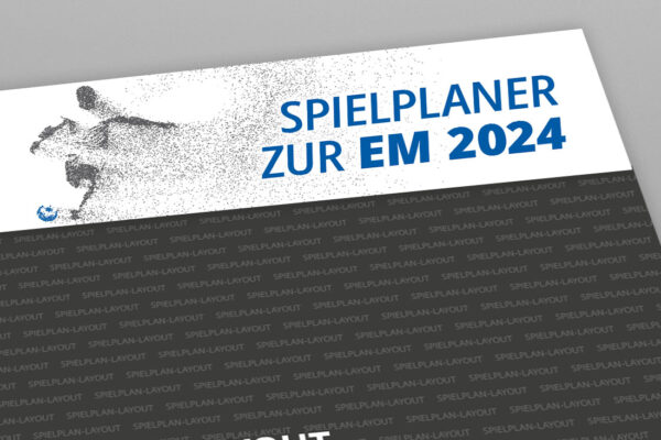 Poster zur Fussball EM 2024 mit der Werbeflaeche Player in blau