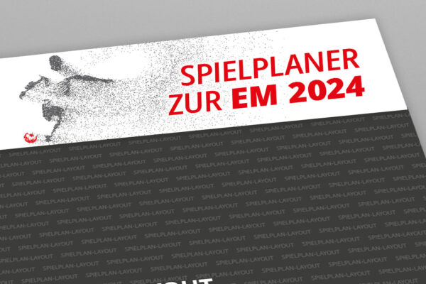 Poster zur Fussball EM 2024 mit der Werbeflaeche Player in rot