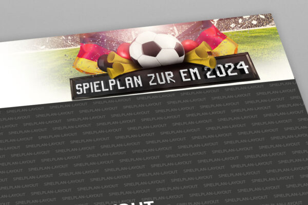 Poster zur Fussball EM 2024 mit der Werbeflaeche Team Spirit Deutschland