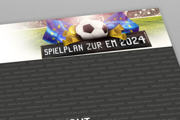 Poster zur Fussball EM 2024 mit der Werbeflaeche Team Spirit Europa
