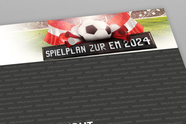 Poster zur Fussball EM 2024 mit der Werbeflaeche Team Spirit Oesterreich