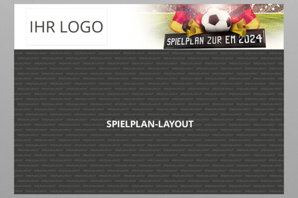 EM Planer als Wandplaner bzw. Poster mit Logo mit der Werbeflaeche Team Spirit Deutschland