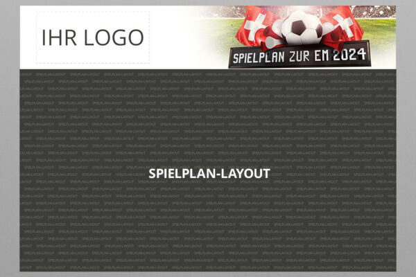 EM Planer als Wandplaner bzw. Poster mit Logo mit der Werbeflaeche Team Spirit Schweiz