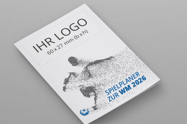 WM Planer 2026 als Pocketplaner mit der Werbeflaeche Player in blau