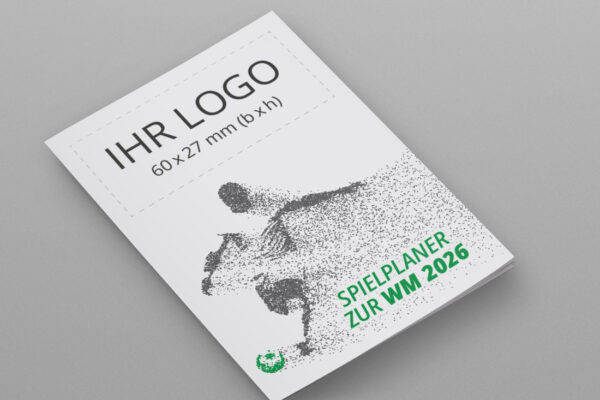 WM Planer 2026 als Pocketplaner mit der Werbeflaeche Player in gruen