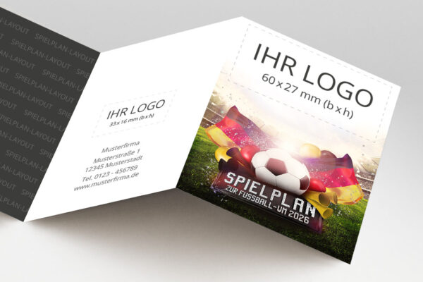 WM Planer mit Firmenlogo als Pocketplaner mit der Werbeflaeche Team Spirit Deutschland