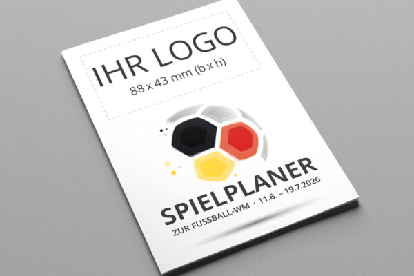 WM Spielplaner individualisiert als Kompaktplaner mit der Werbeflaeche Dome