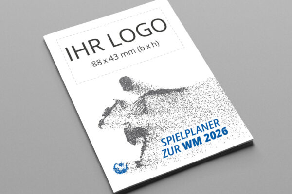 WM Spielplaner individualisiert als Kompaktplaner mit der Werbeflaeche Player in blau